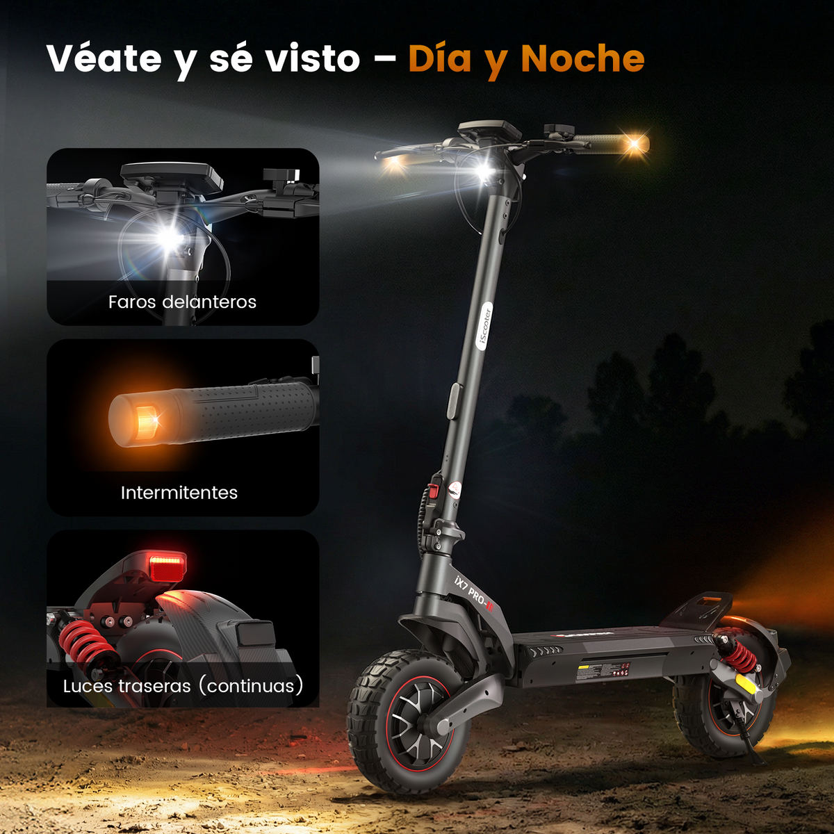 Trottinette électrique tout-terrain iScooter iX7Pro bridée 25 km/h – vue 5