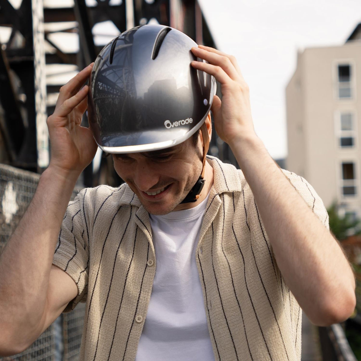 Overade LIFE - casque urbain lumineux à clignotants – vue 5