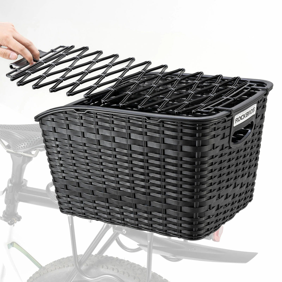 Panier arrière pour porte-bagages avec couvercle ROCKBROS