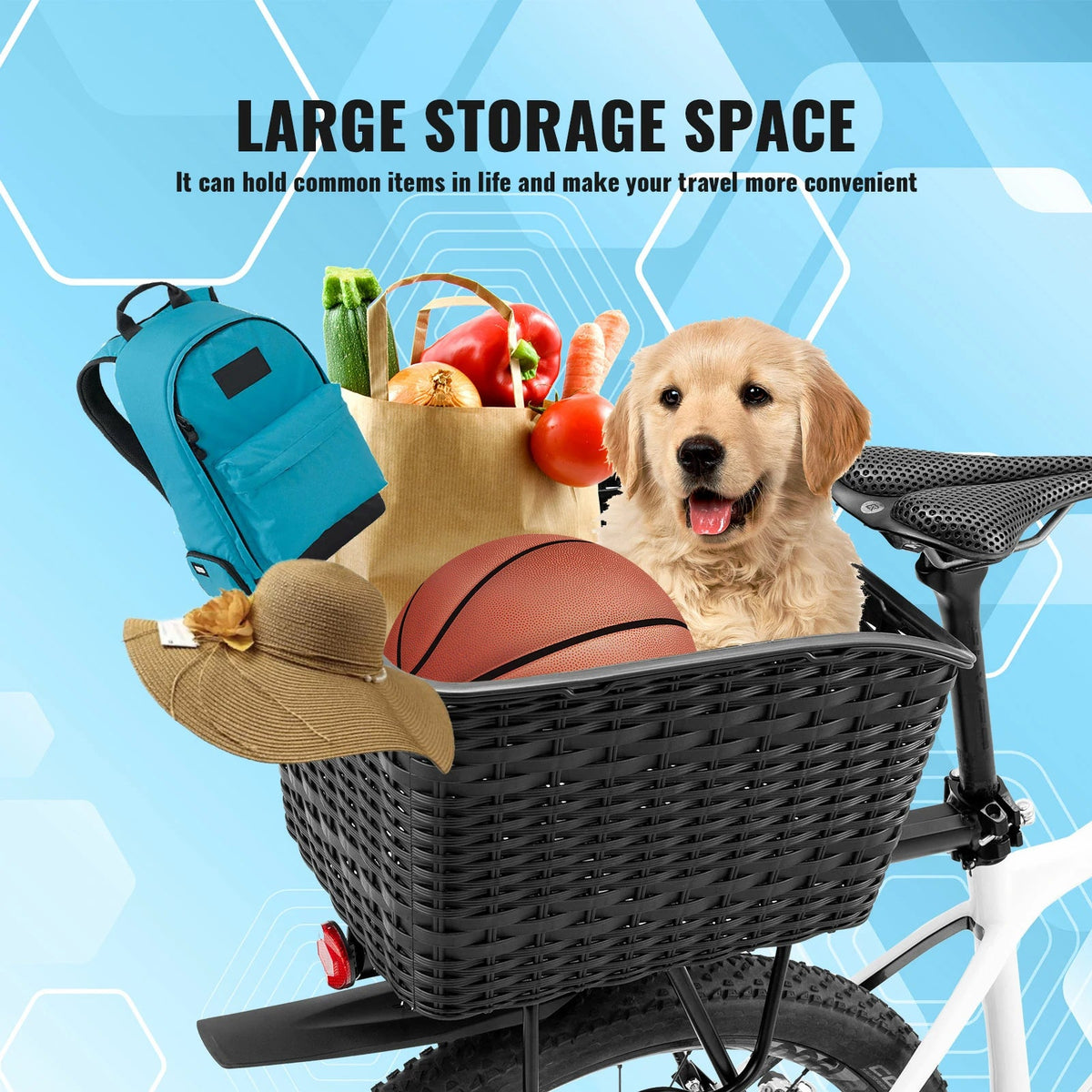 Panier arrière pour porte-bagages avec couvercle ROCKBROS – vue 6