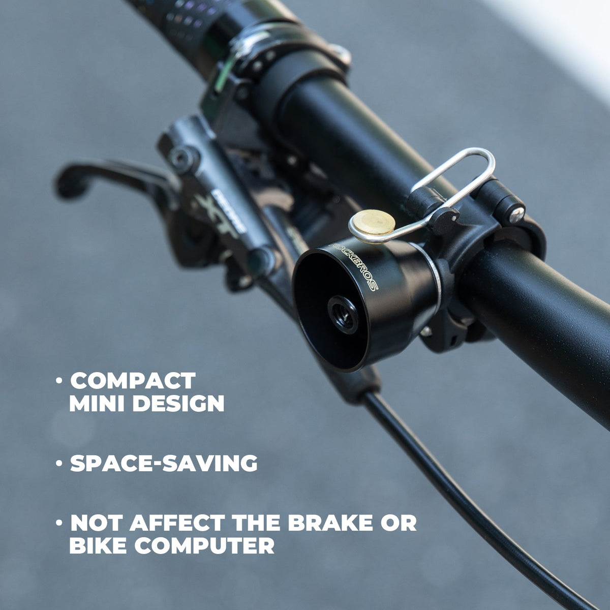 Mini sonnette vélo en alliage de cuivre ROCKBROS – vue 5