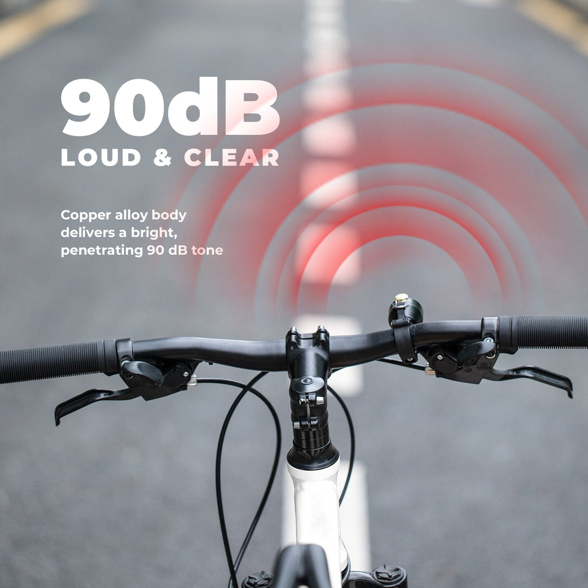 Mini sonnette vélo en alliage de cuivre ROCKBROS – vue 6