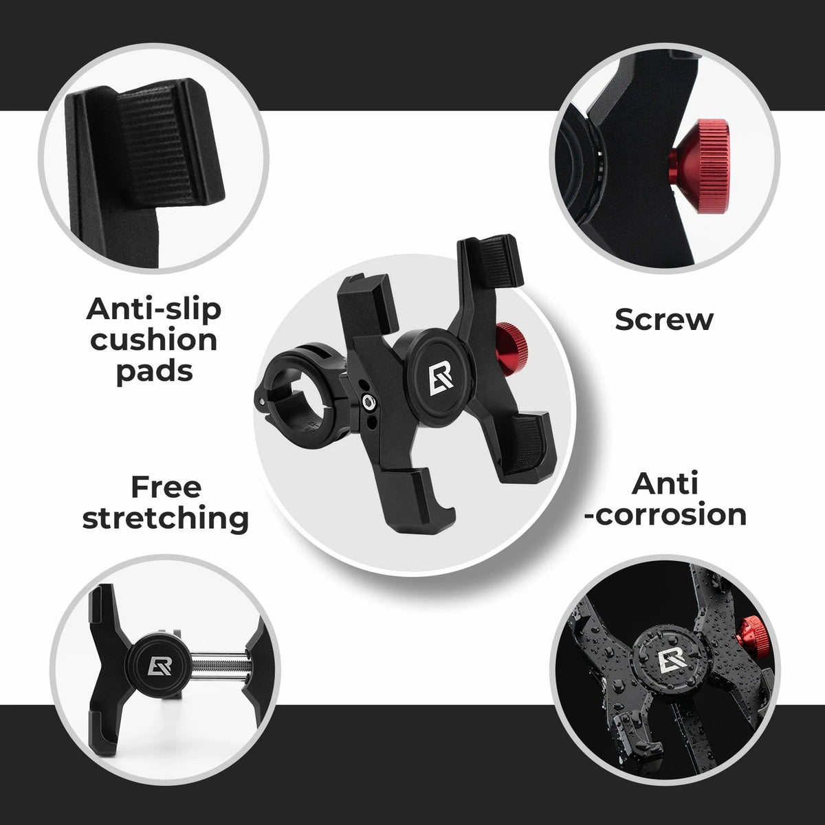 Support téléphone vélo et trottinette en aluminium ROCKBROS – vue 4