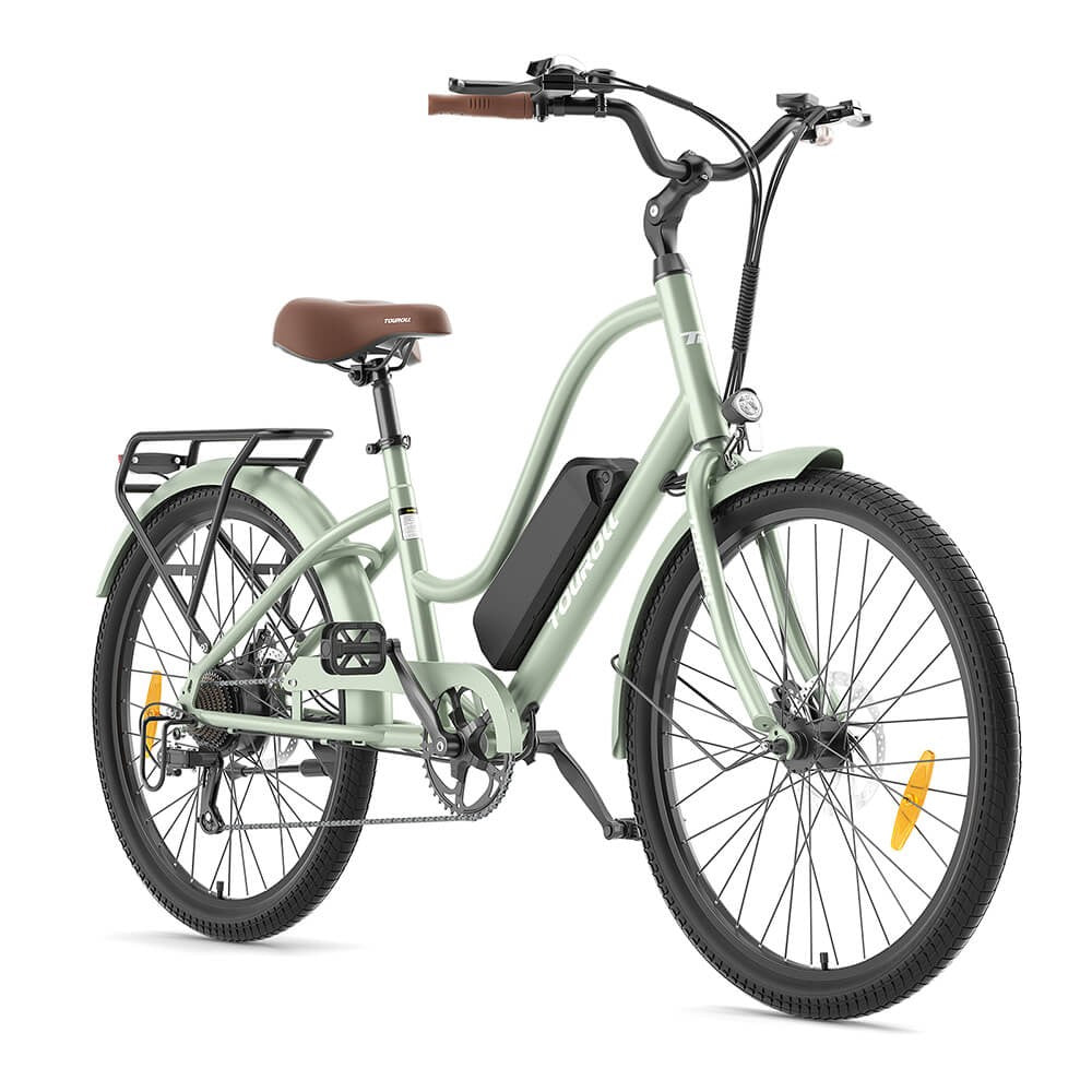Touroll B2 – Vélo électrique de ville cadre ouvert rétro – vue 4