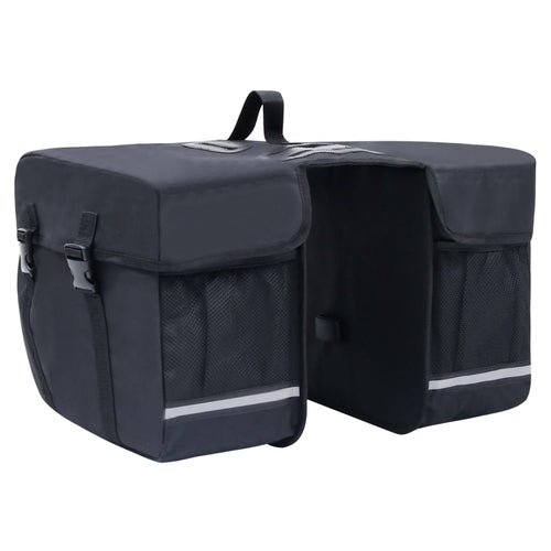 Double sacoche de porte-bagages imperméable 35 L - noir