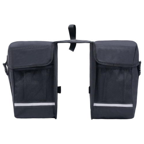 Double sacoche de porte-bagages imperméable 35 L - noir – vue 2