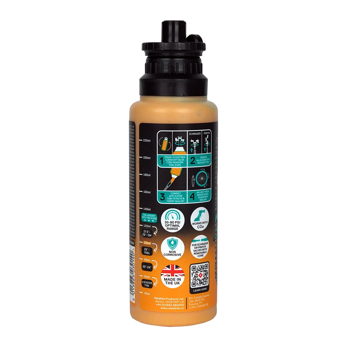 Préventif anti-crevaison pour chambre à air Weldtite 250 ml – vue 4